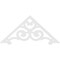 Ekena Millwork Pitch Hurley Architectural Grade PVC Gable Pediment, 60"W x 27 1/2"H x 1"P (11/12) GPP060X028X100HUR - alternate 4